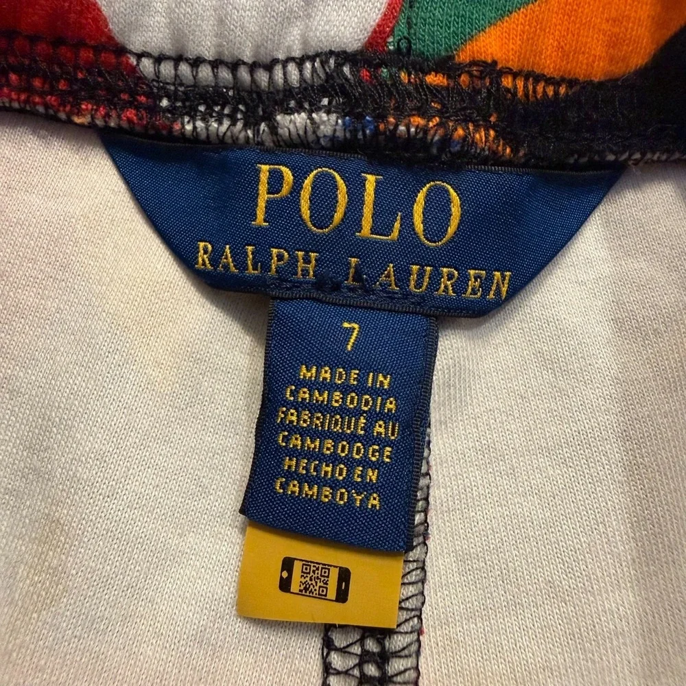 Polo Ralph Lauren Kids Size 7 Multicolor Jogger Sweatpants